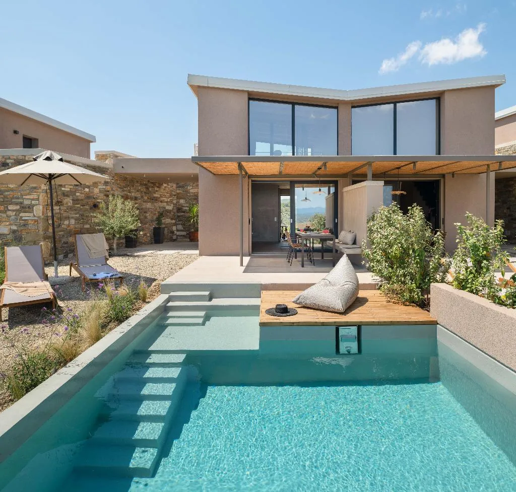 VILLA QUEEN SIZE BED Room, Etheres, Halkidiki