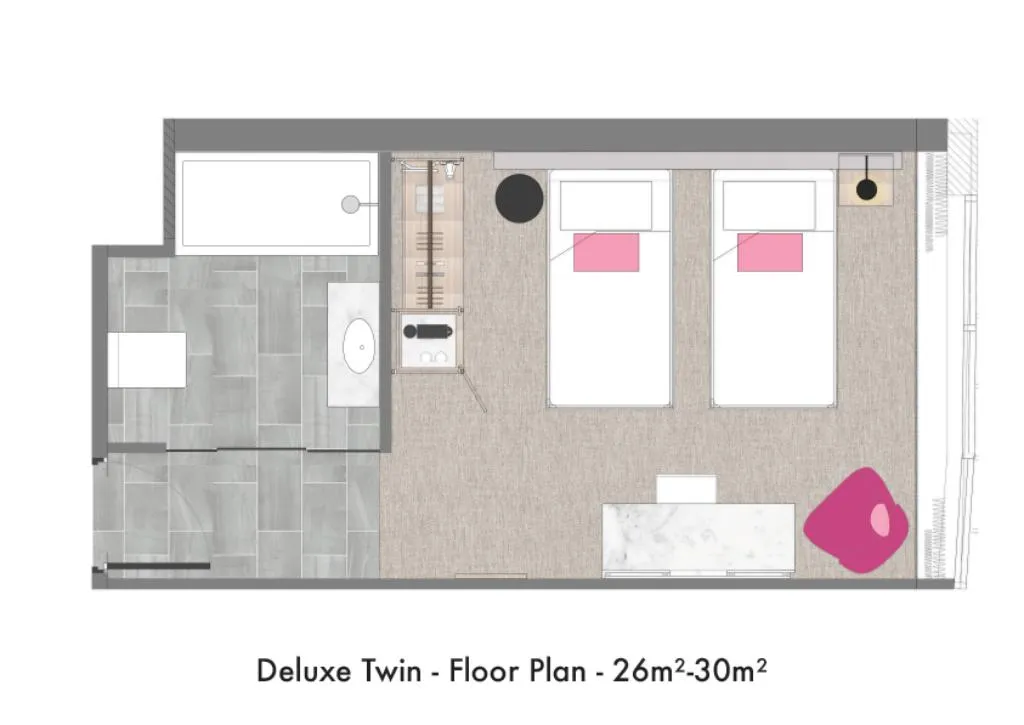 TWIN DELUXE Room, The Morgan Hotel, Dublin