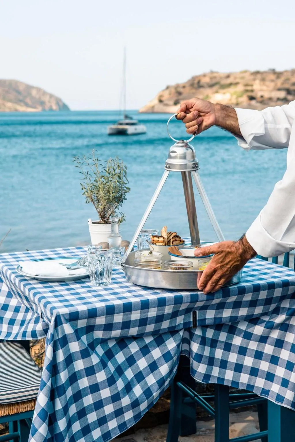 Restaurant, Phaea Blue, a member of SLH, Crete