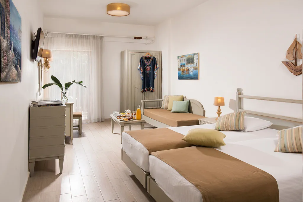 Double or Twin SEA VIEW Room, Almyrida Beach Hotel, Crete