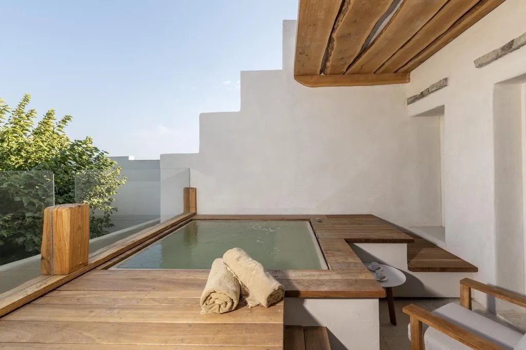 JUNIOR SUITE SEA VIEW Room, Kensho Psarou, Mykonos