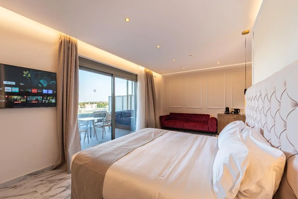 SUITE DELUXE ONE BED Room, Philia Center Suites, Rhodes