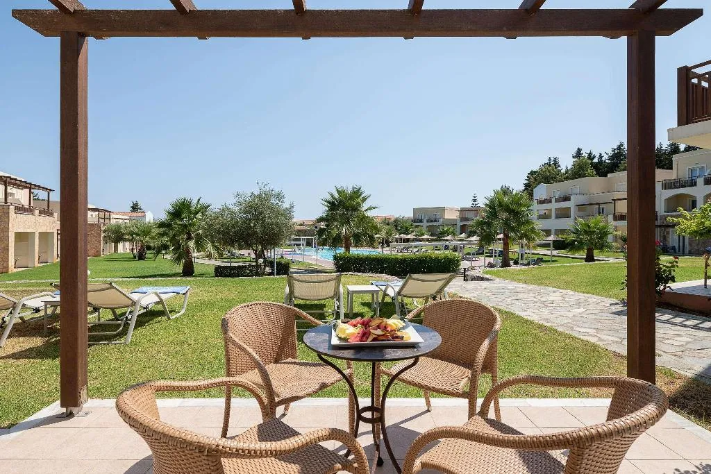 Terrace, Pilot Beach Resort, Crete