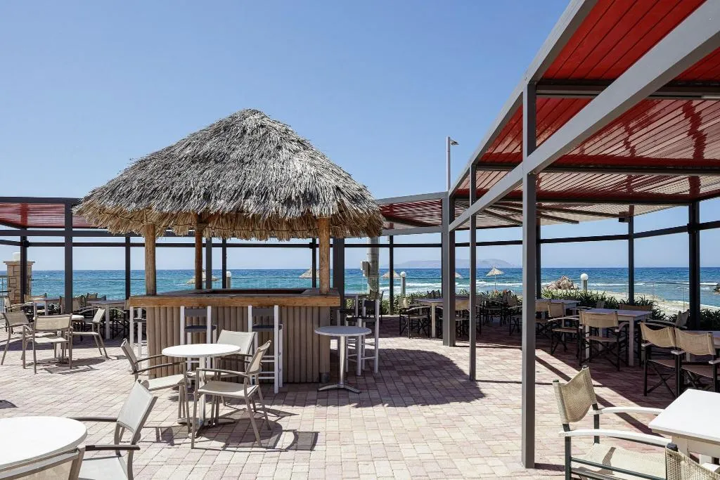 Terrace, Golden Bay Boutique Hotel & Bungalows, Crete