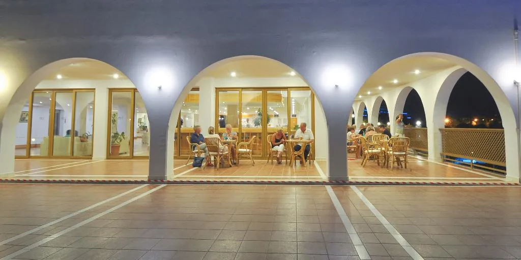 Terrace, Alfa Beach Hotel, Rhodes