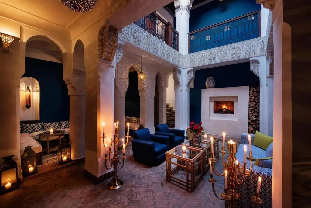 Lobby, Riad Les Yeux Bleus, Marrakech