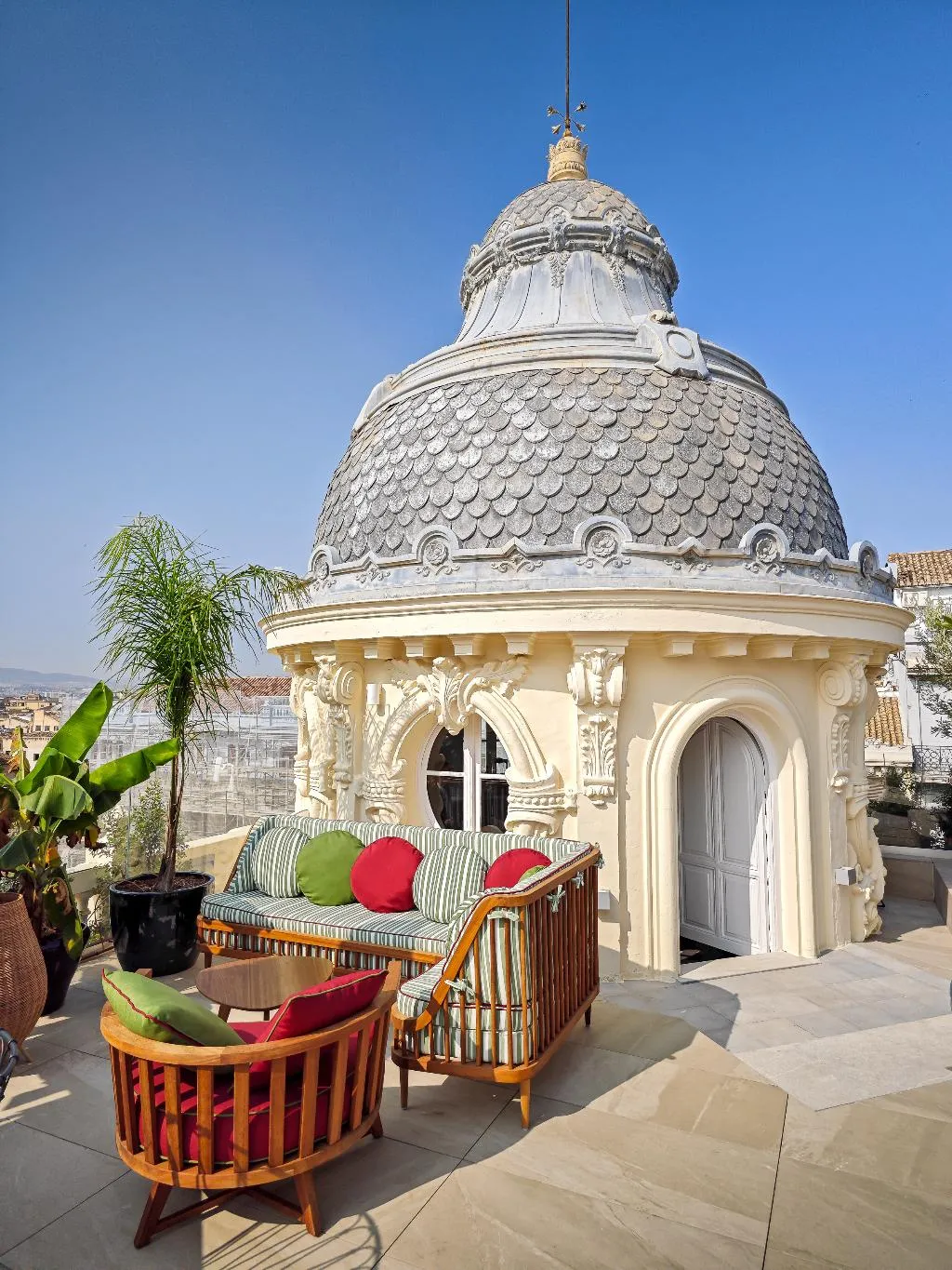 Terrace, Palacio Gran Via, A Royal Hideaway Hotel, Andalucia