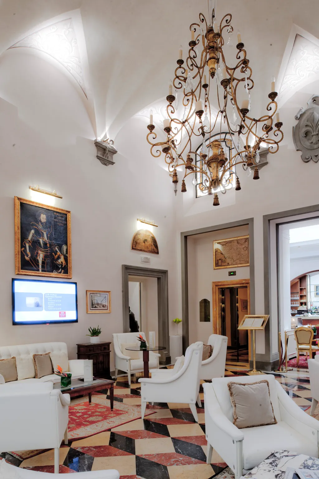 Lobby, Golden Tower Hotel & Spa, Florence