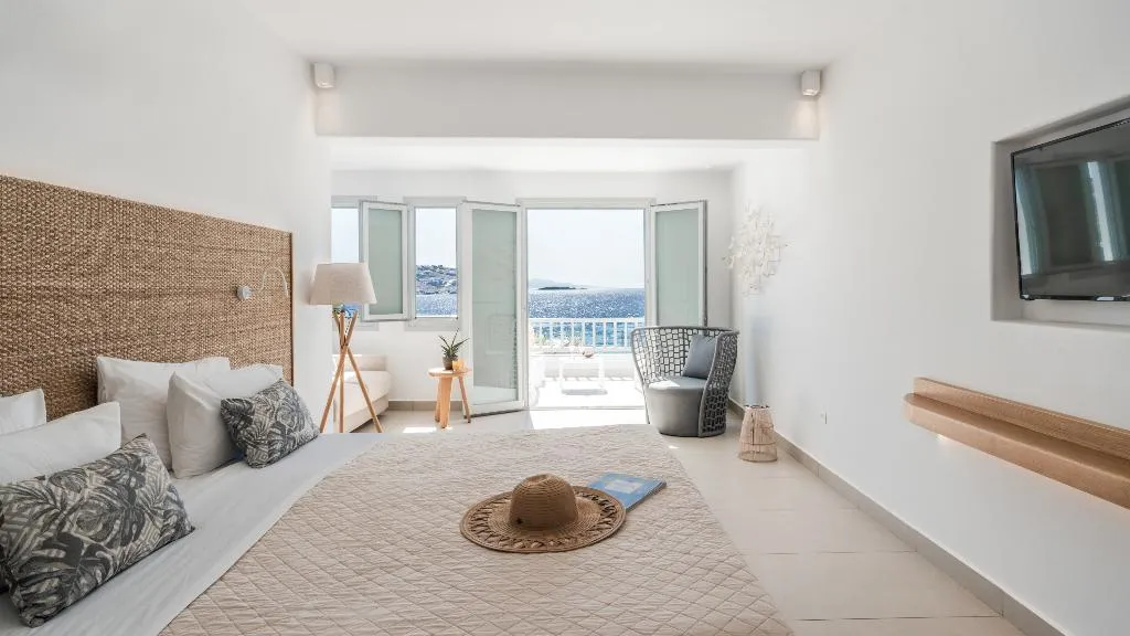 Double or Twin SUPERIOR SEA VIEW Room, Manoulas Beach, Mykonos