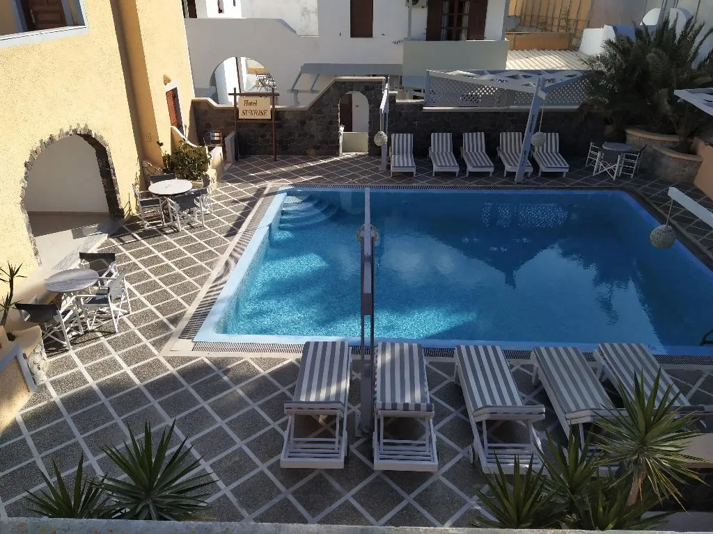Pool, Sunrise, Santorini
