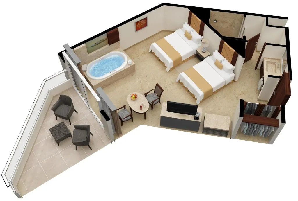 DOUBLE DELUXE OCEAN VIEW SUPERIOR Room, Moon Palace Nizuc  All Inclusive, Cancun Area