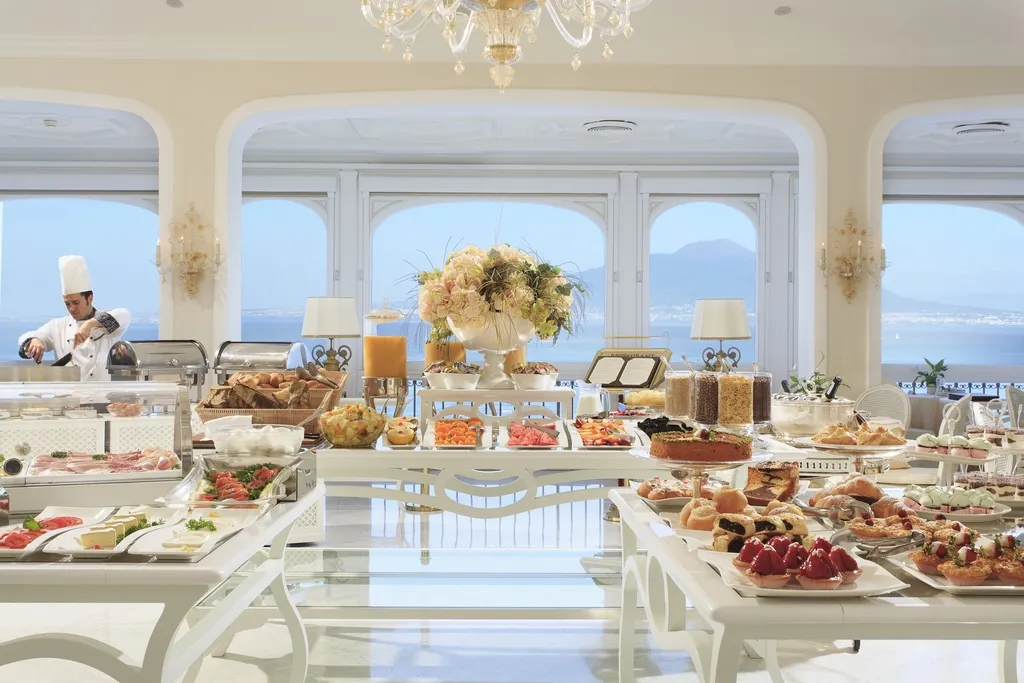 Restaurant, Grand Hotel Ambasciatori, Naples
