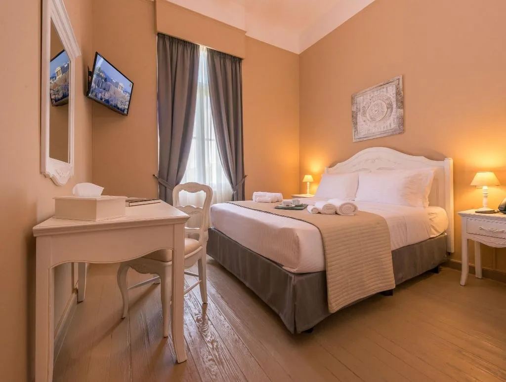 DOUBLE CITY VIEW QUEEN BED Room, Palladian Home, Athens