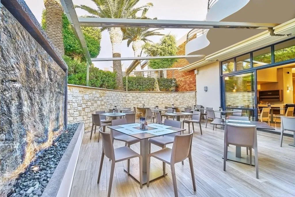 Terrace, Eva Bay Hotel On The Beach - Adults Only, Crete