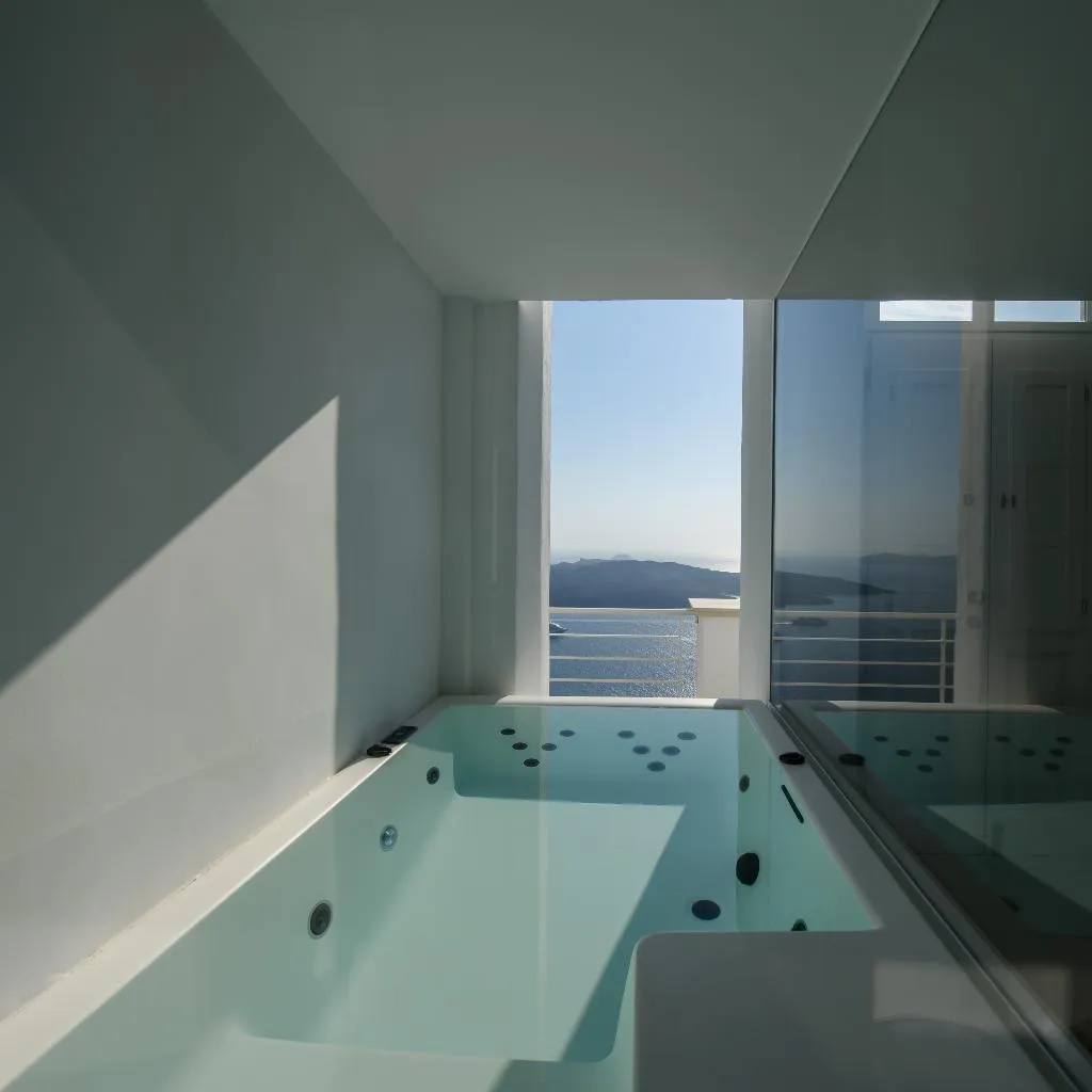 JUNIOR SUITE WITH JACUZZI Room, Nefeles Luxury Suites, Santorini
