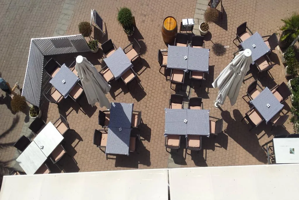 Terrace, Hostal Port Corona, Majorca