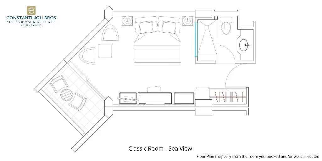 Double or Twin SEA VIEW Room, Constantinou Bros Athena Royal Beach, Cyprus