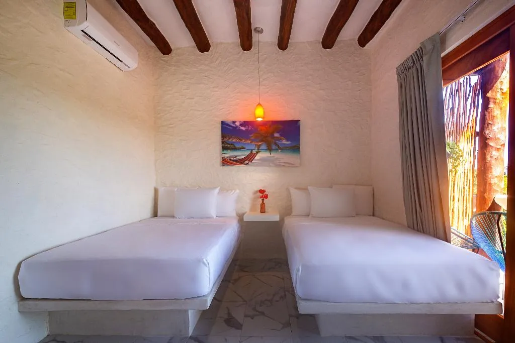 Room DELUXE TWO DOUBLE BEDS Room, Bhoga Boutique Hotel, Cancun Area