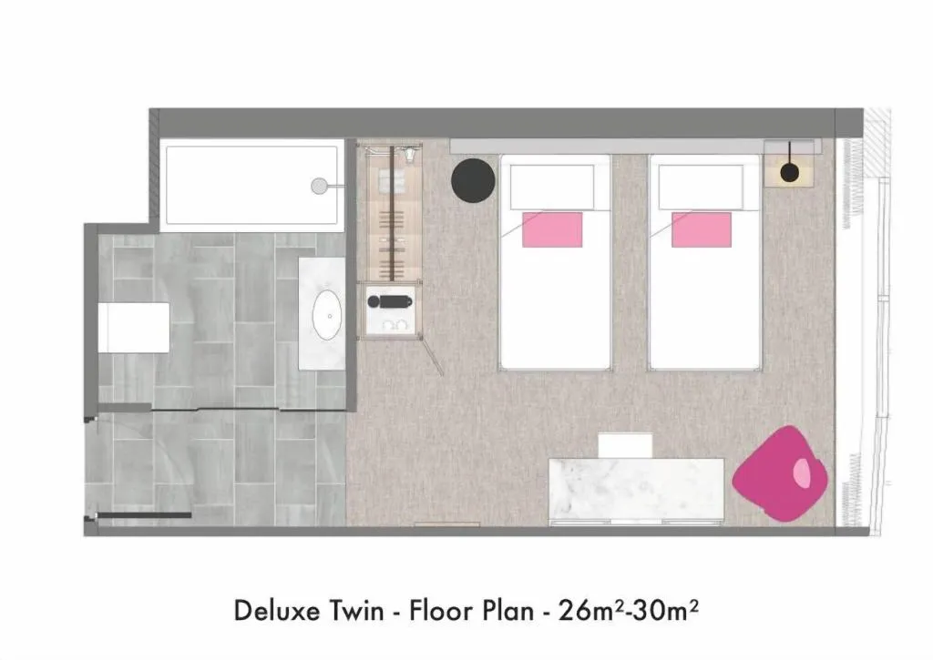 TWIN DELUXE Room, The Morgan Hotel, Dublin