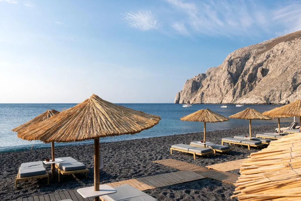 Beach, Kamari Beach, Santorini