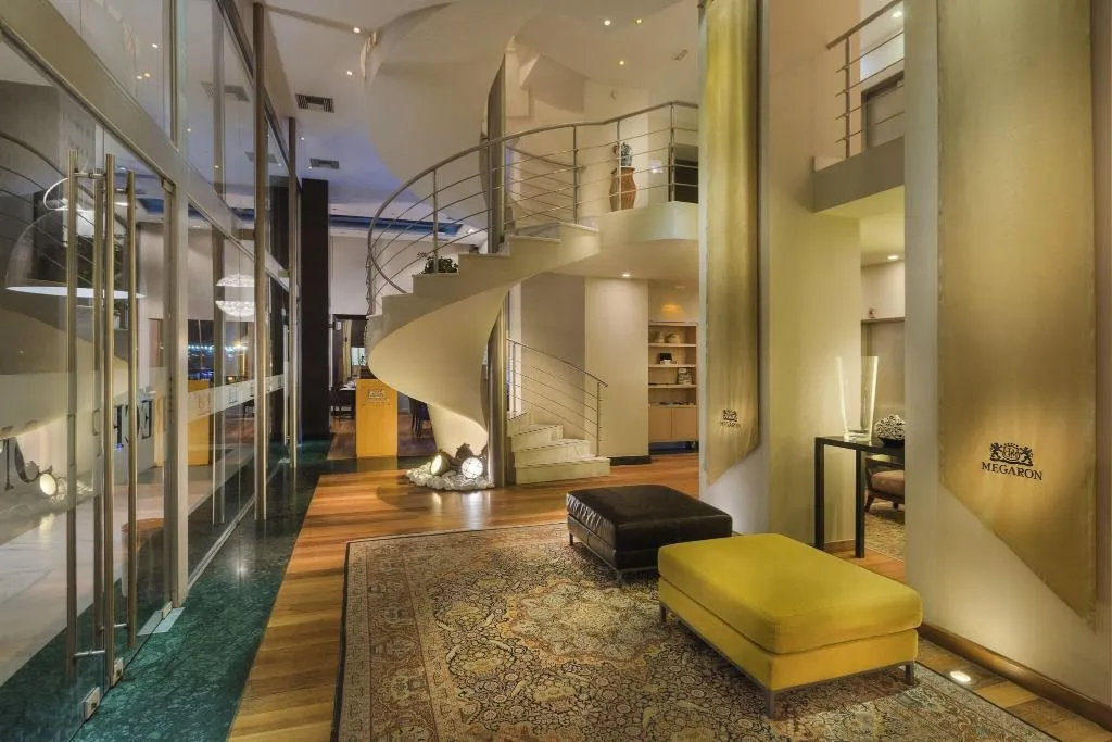 Lobby, GDM Megaron,Historical Monument Hotel, Crete