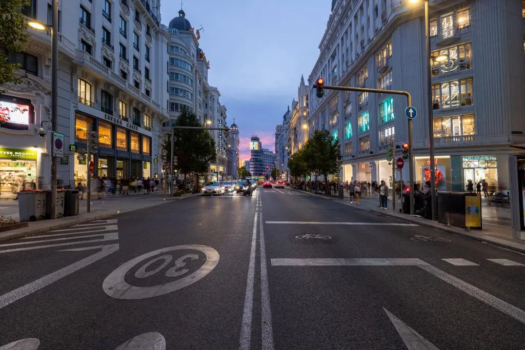 General view, Avenida Gran Via, Madrid