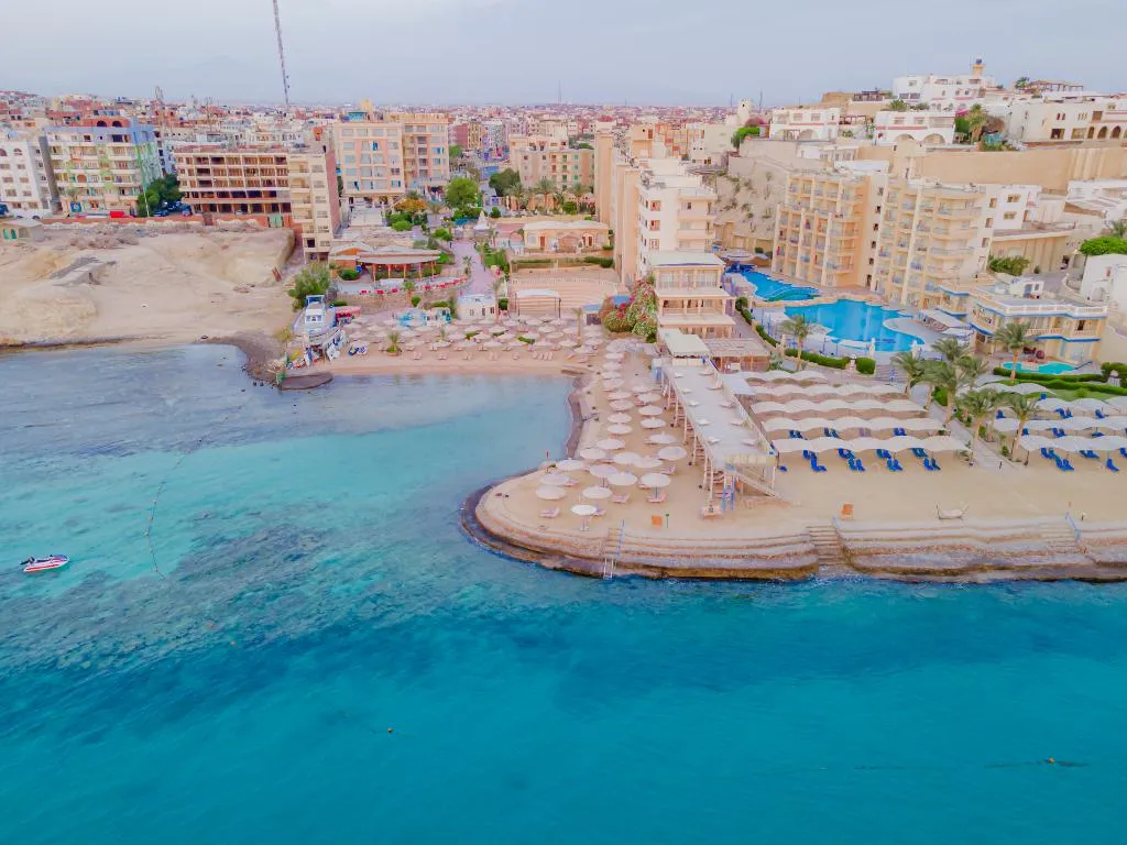 Beach, King Tut Aqua Beach Resort, Red Sea Riviera