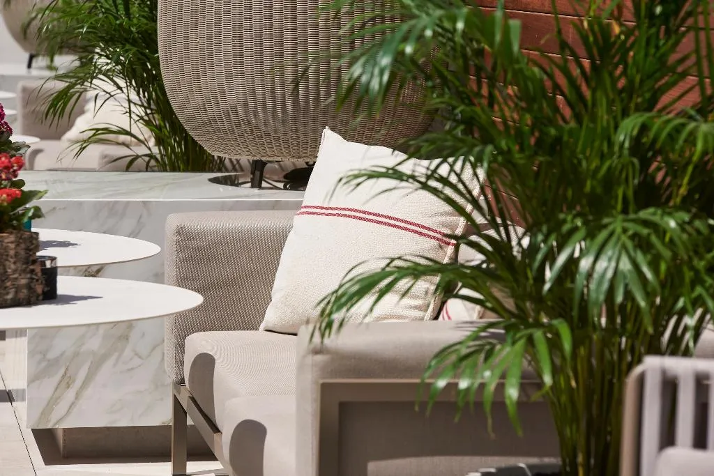 Terrace, Innside Palma Bosque Hotel, Majorca