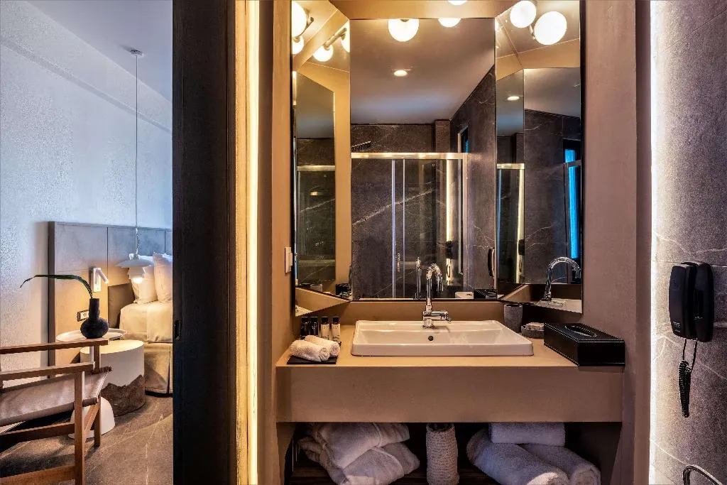 DOUBLE QUEEN SIZE BED Room, Domes Aulus Elounda, Curio Collection by Hilton, Crete