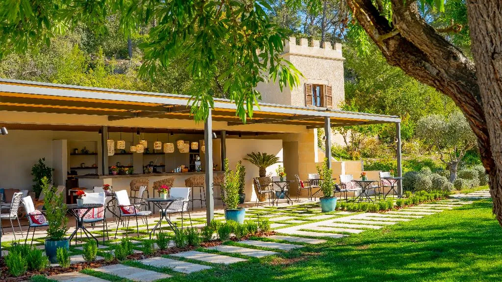 Terrace, Castell Son Claret, Majorca