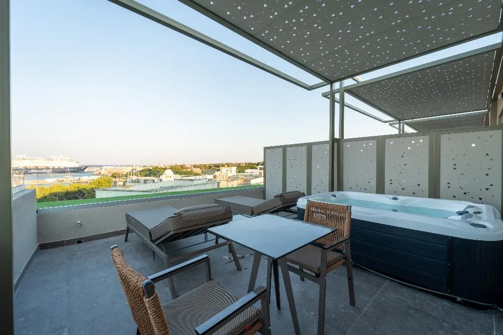 SUITE SEA VIEW WITH AIR CONDITIONING Room, Philia Center Suites, Rhodes
