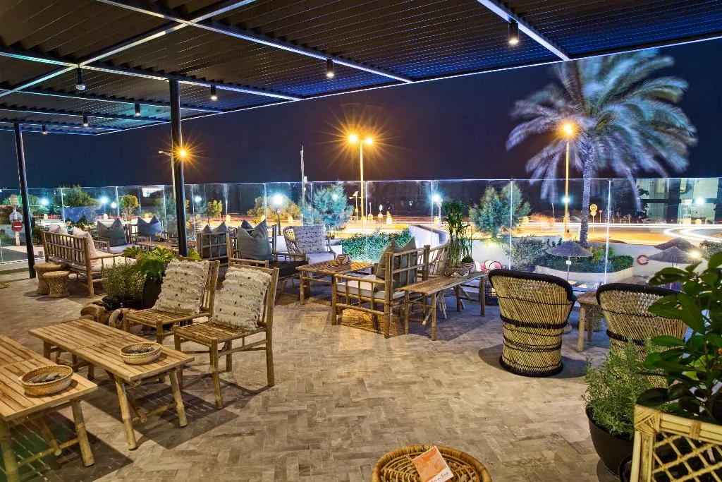 Terrace, Blue Sky City Beach Hotel, Rhodes