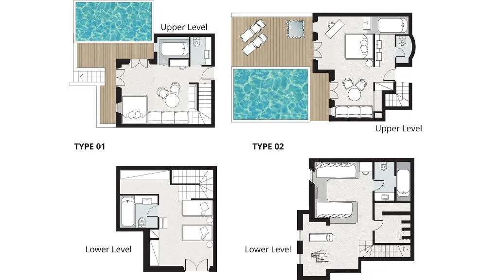 VILLA DELUXE WITH PRIVATE POOL Room, Mykonos Blu, A Resort to Live, Mykonos