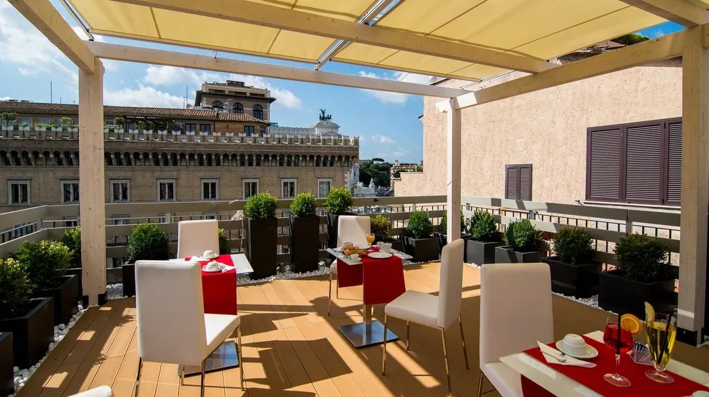 Terrace, Hotel Castellino Roma, Rome