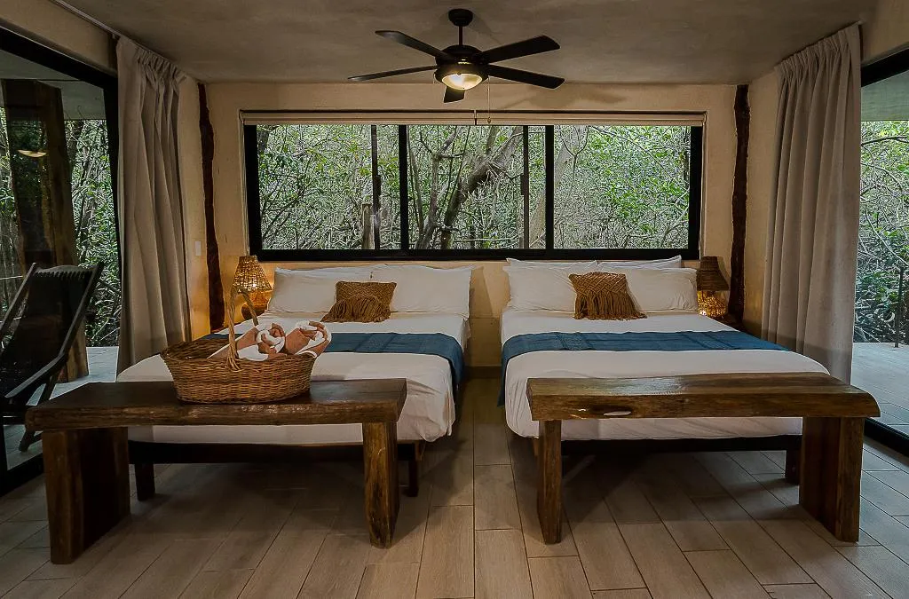 QUADRUPLE WITH DOUBLE BED Room, Sunset House Tulum, Cancun Area