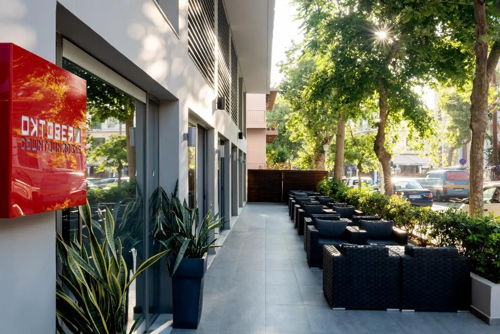 Terrace, Oktober Downtown Boutique Hotel, Rhodes