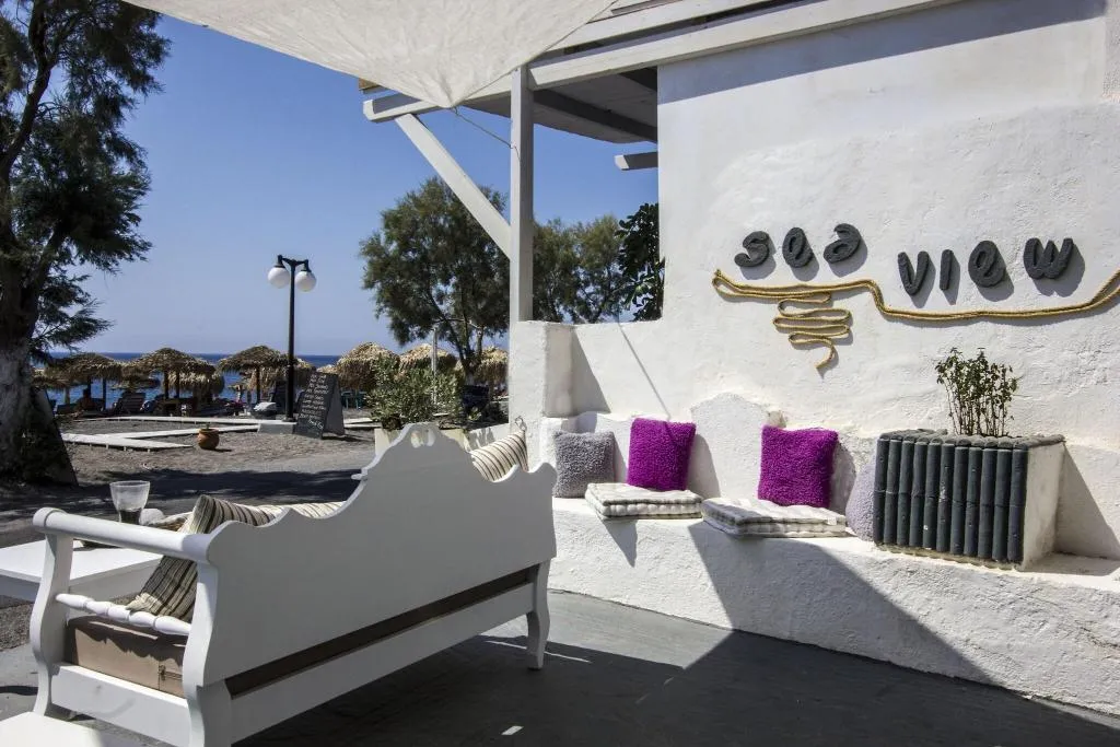 Terrace, Sea View Beach Hotel, Santorini