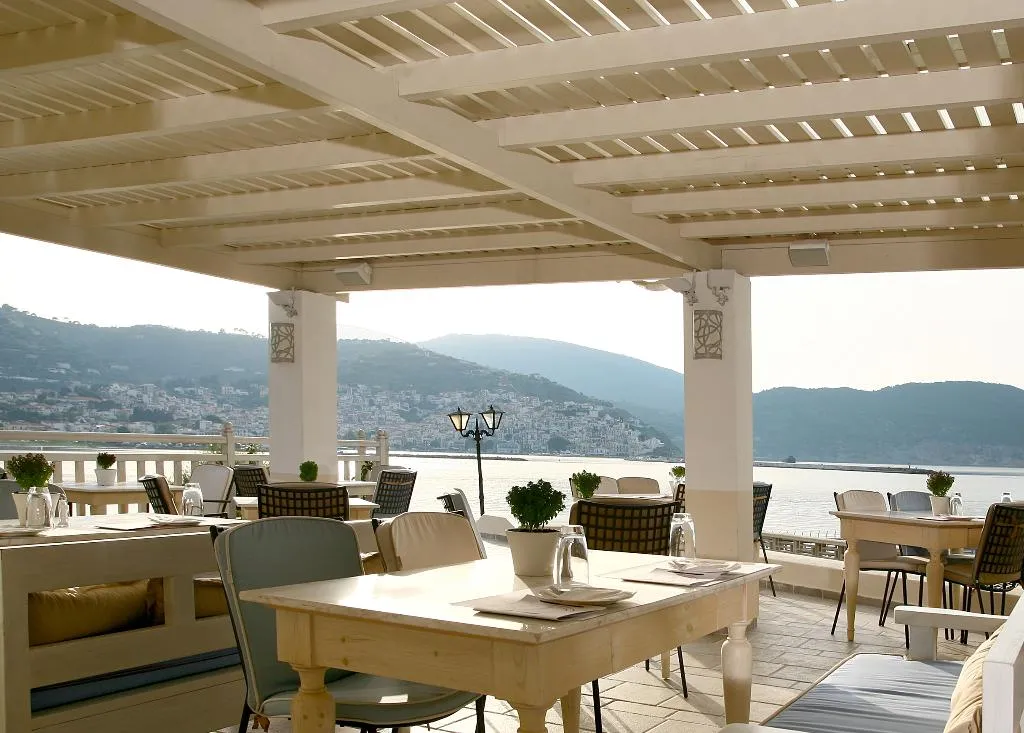 Restaurant, Skopelos Village Hotel, Skiathos