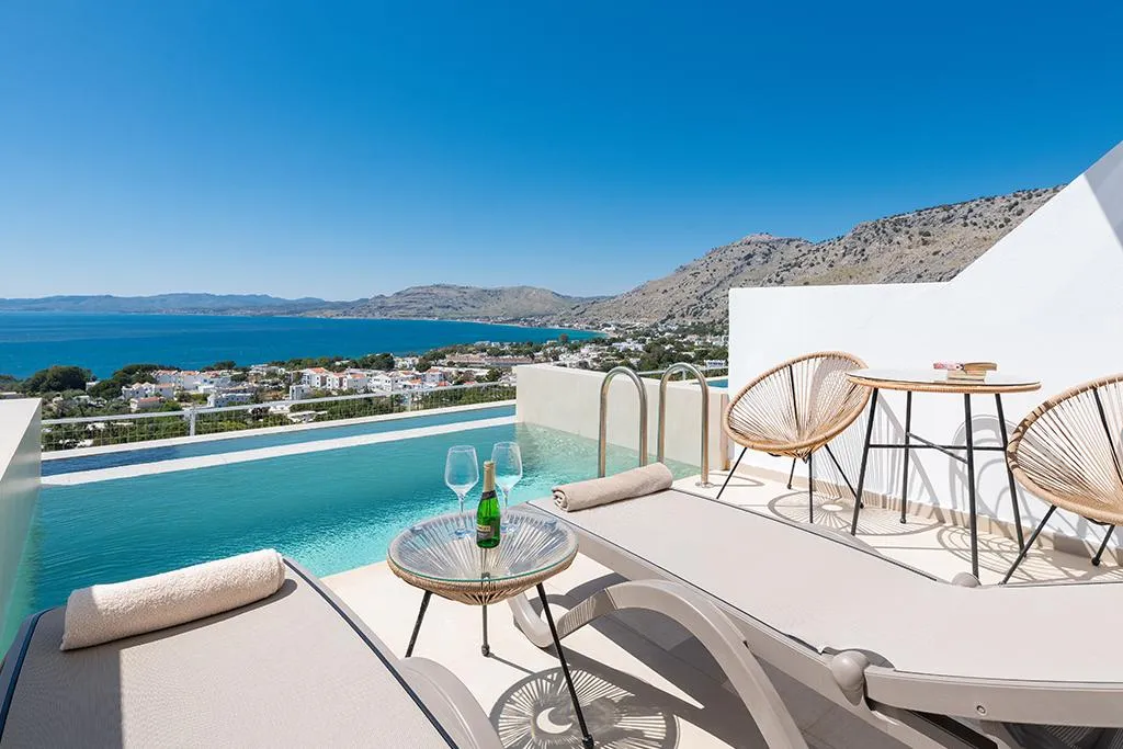 DOUBLE SEA VIEW WITH PRIVATE POOL Room, Lindos Nest, Rhodes