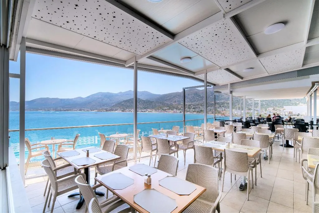 Terrace, Horizon Beach Hotel, Crete