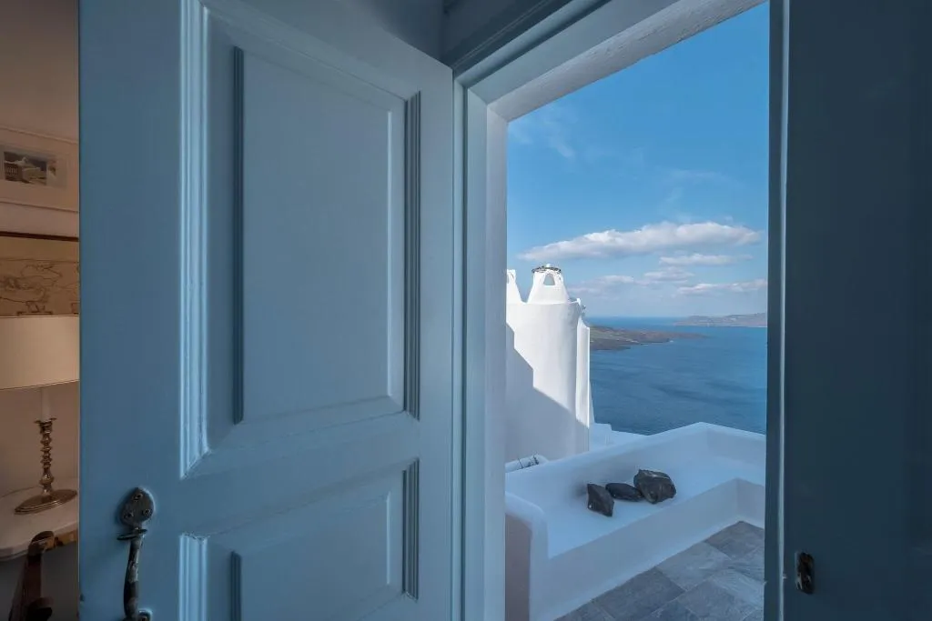 Terrace, Aigialos Luxury Traditional Settlement, Santorini