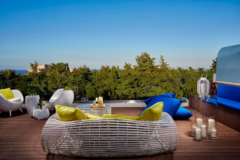 Terrace, Rodos Park Hotel, Rhodes