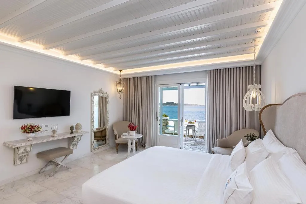 JUNIOR SUITE DELUXE SEA VIEW Room, Saint John Hotel Villas & Spa, Mykonos