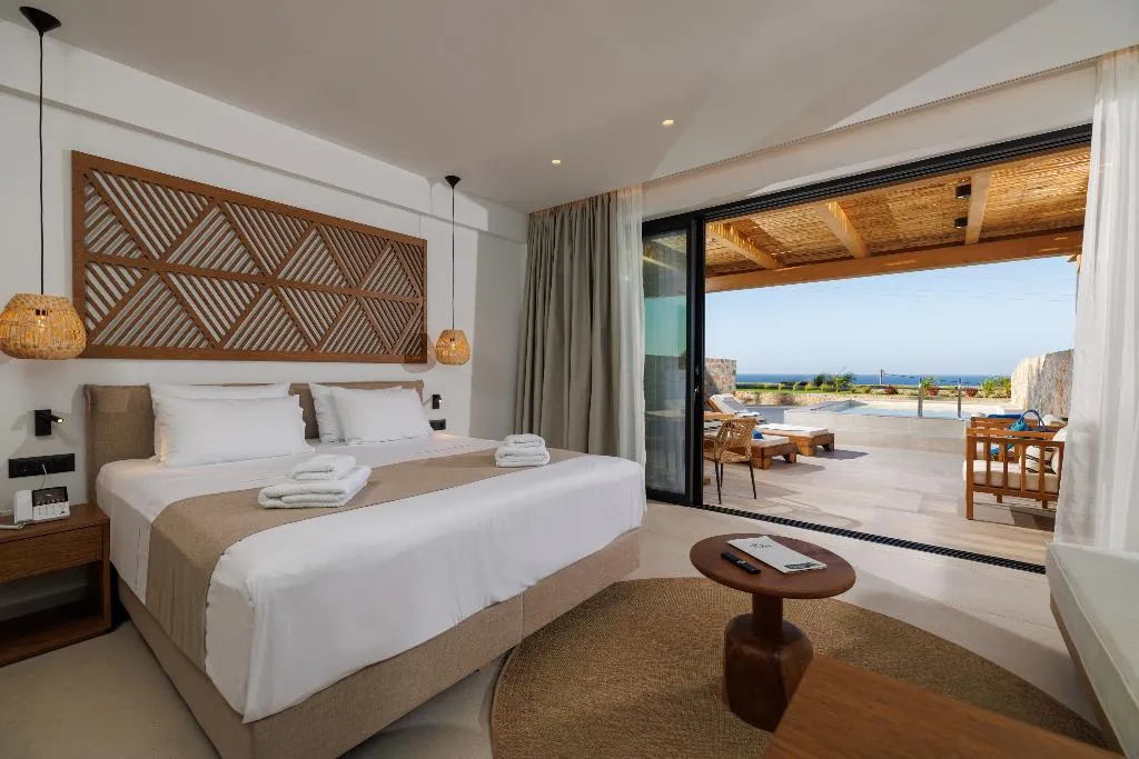 JUNIOR SUITE DELUXE SEA VIEW Room, Deos Luxury Suites, Crete
