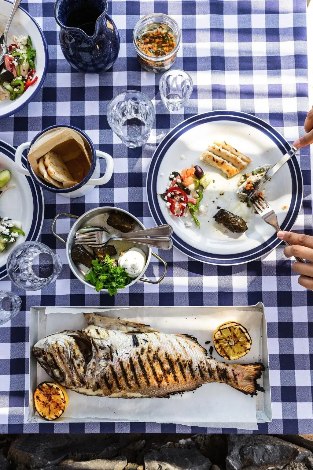 Restaurant, Phaea Blue, a member of SLH, Crete