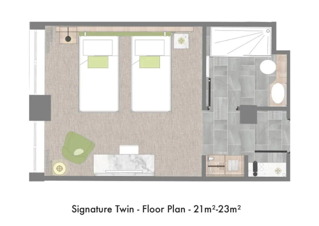 TWIN CLASSIC Room, The Morgan Hotel, Dublin