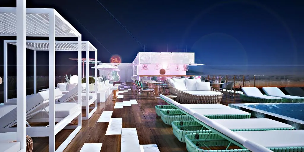 Terrace, Mediterranean bay, Majorca