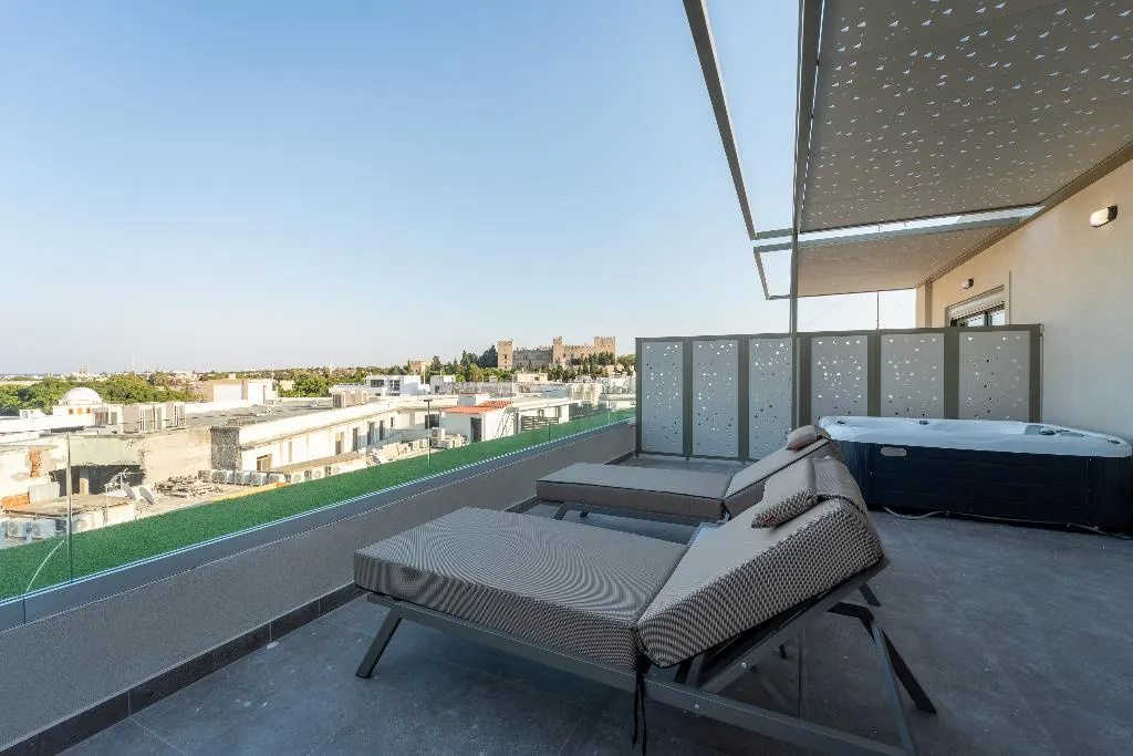SUITE DELUXE ONE BED Room, Philia Center Suites, Rhodes