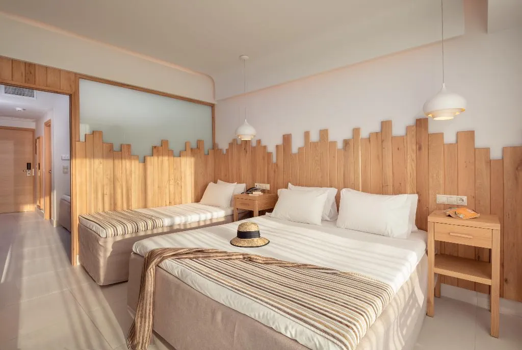 FAMILY ROOM CAPACITY 5 TWO BEDROOMS Room, Arina Beach Resort, Crete