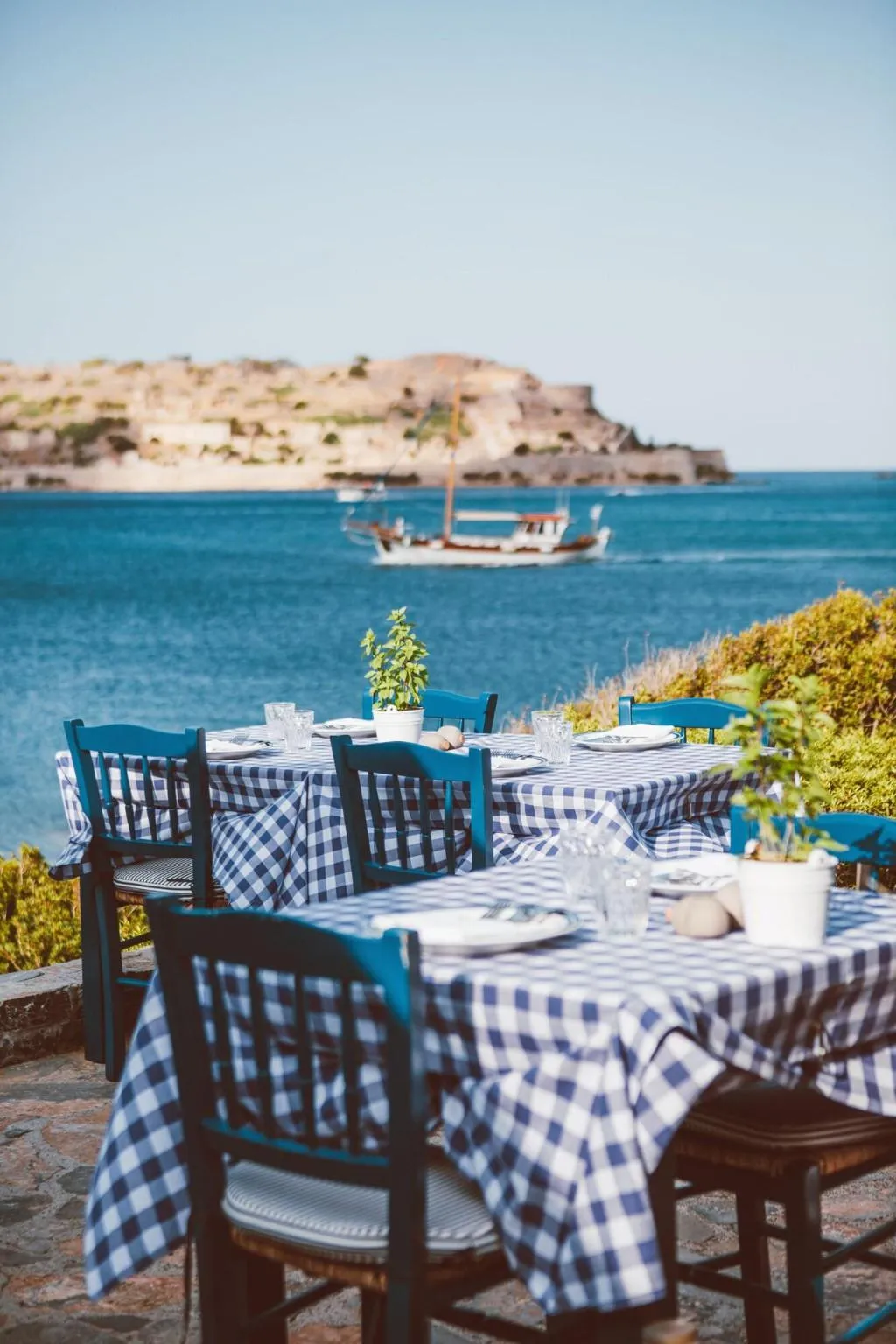 Restaurant, Phaea Blue, a member of SLH, Crete